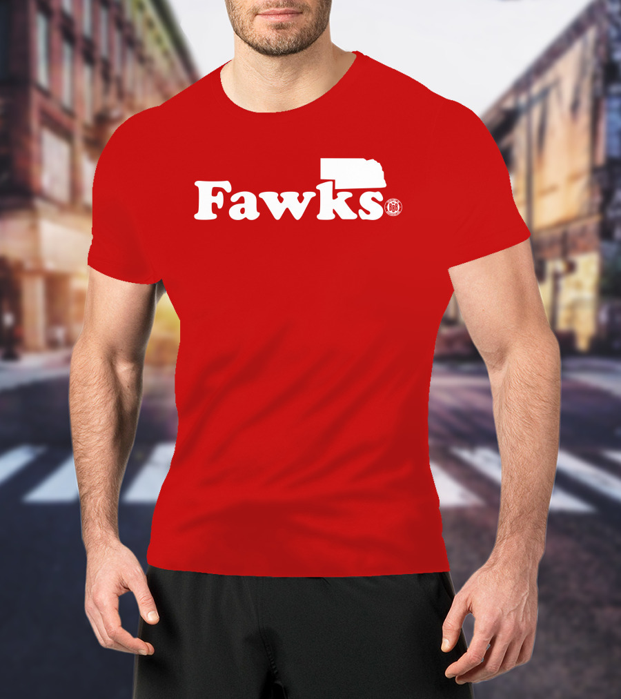 Bbbprinting Fawks Nebraska Outline T-Shirt