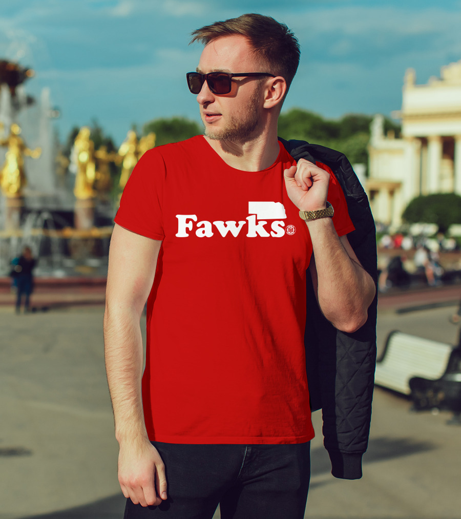 Bbbprinting Fawks Nebraska Outline T-Shirt