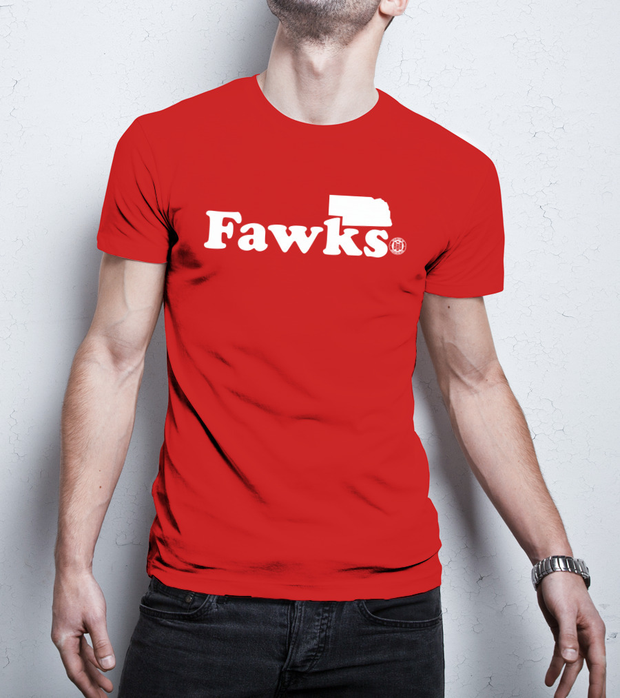 Bbbprinting Fawks Nebraska Outline T-Shirt