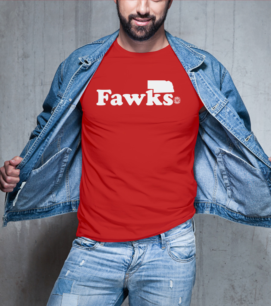 Bbbprinting Fawks Nebraska Outline T-Shirt