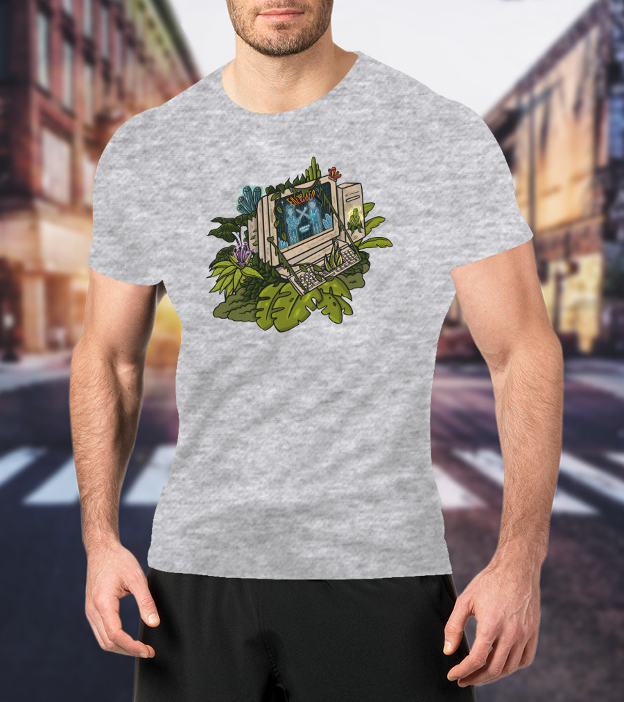 Eazybaked Beats Merch Intertwined Simulated Jungle Computer T-Shirt