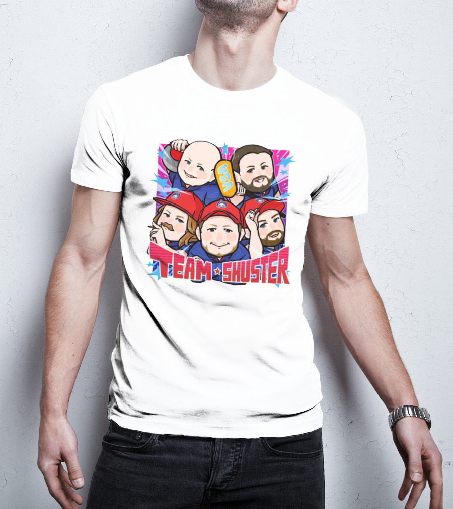 Lawlor's Custom Sportswear Team Shuster USA Cartoon Characters T-Shirt