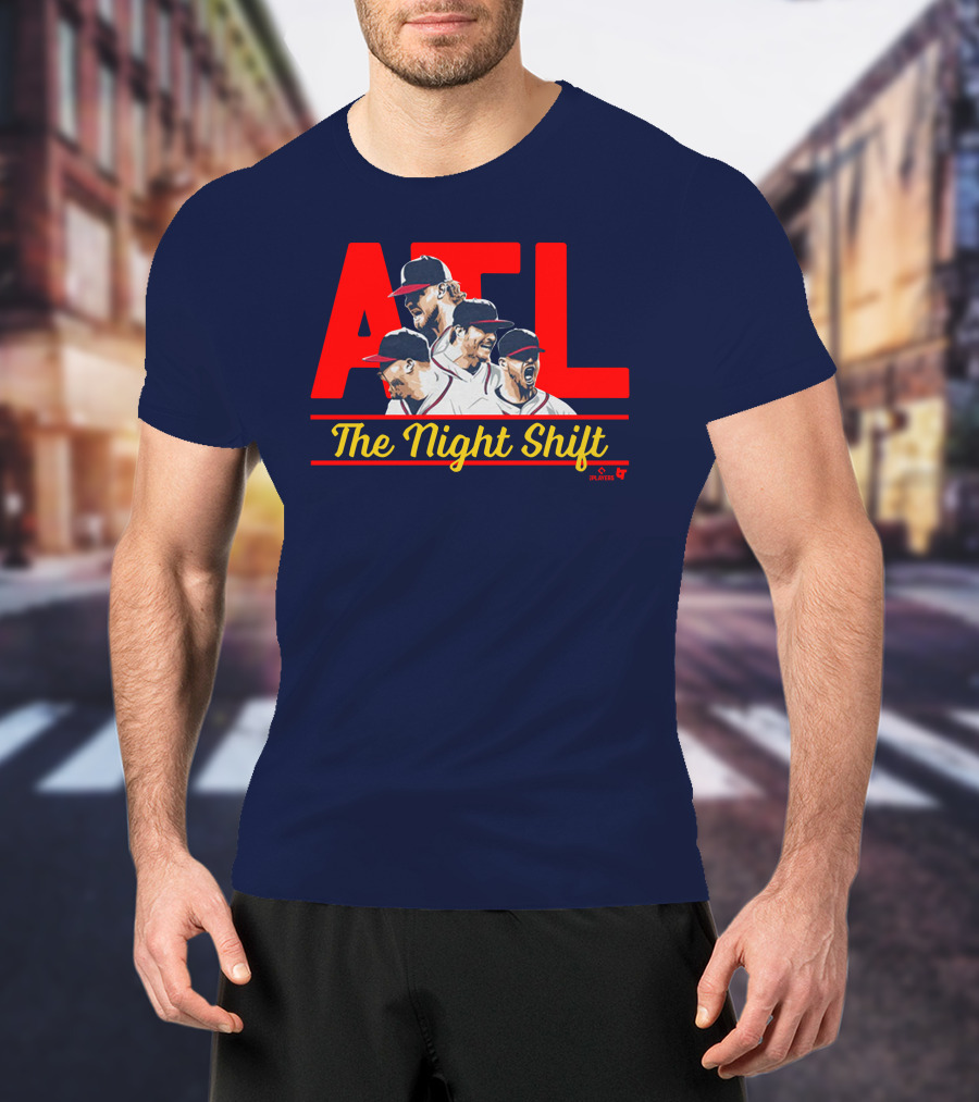 Breakingt Merch Atlanta The Night Shift Mlbpa Licensed ATL Players T-Shirt
