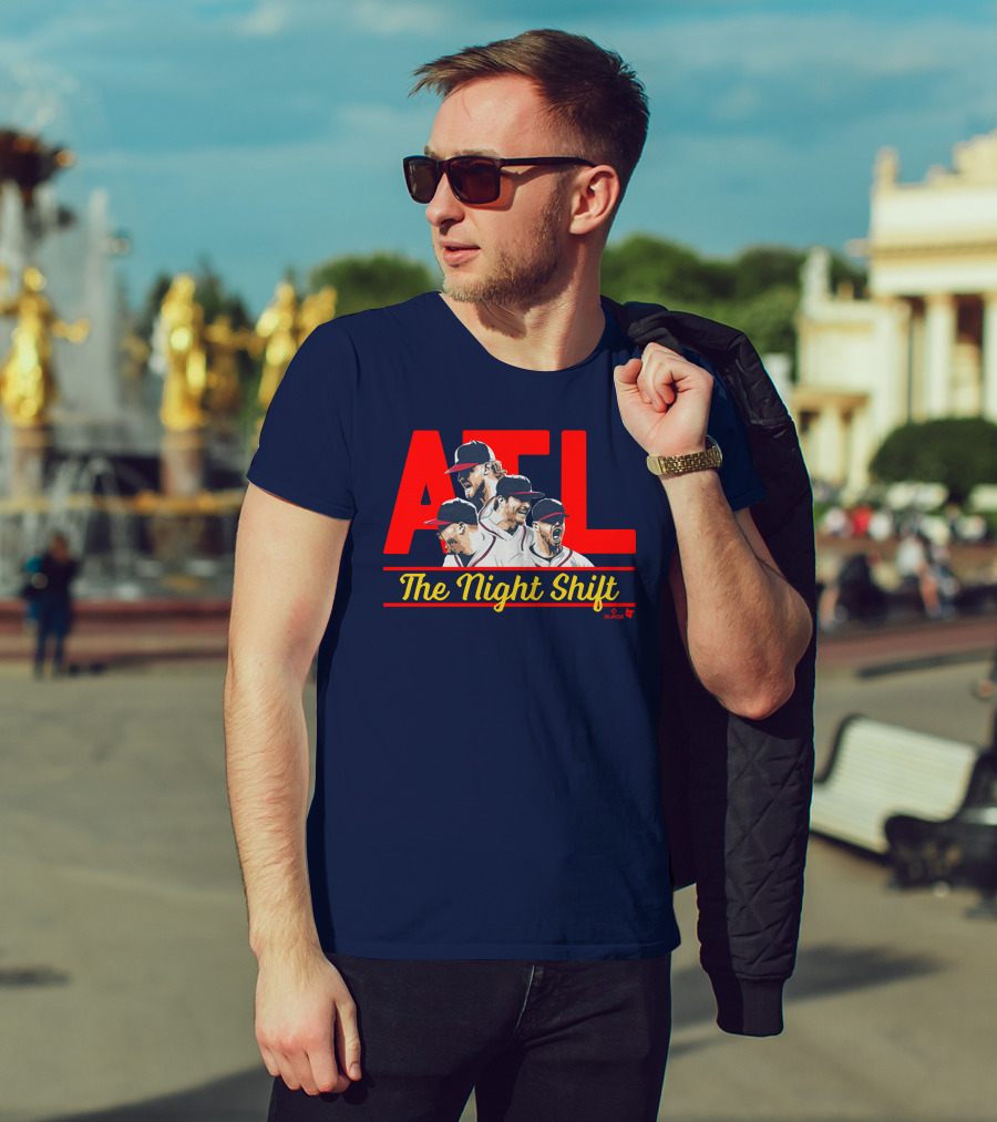 Breakingt Merch Atlanta The Night Shift Mlbpa Licensed ATL Players T-Shirt