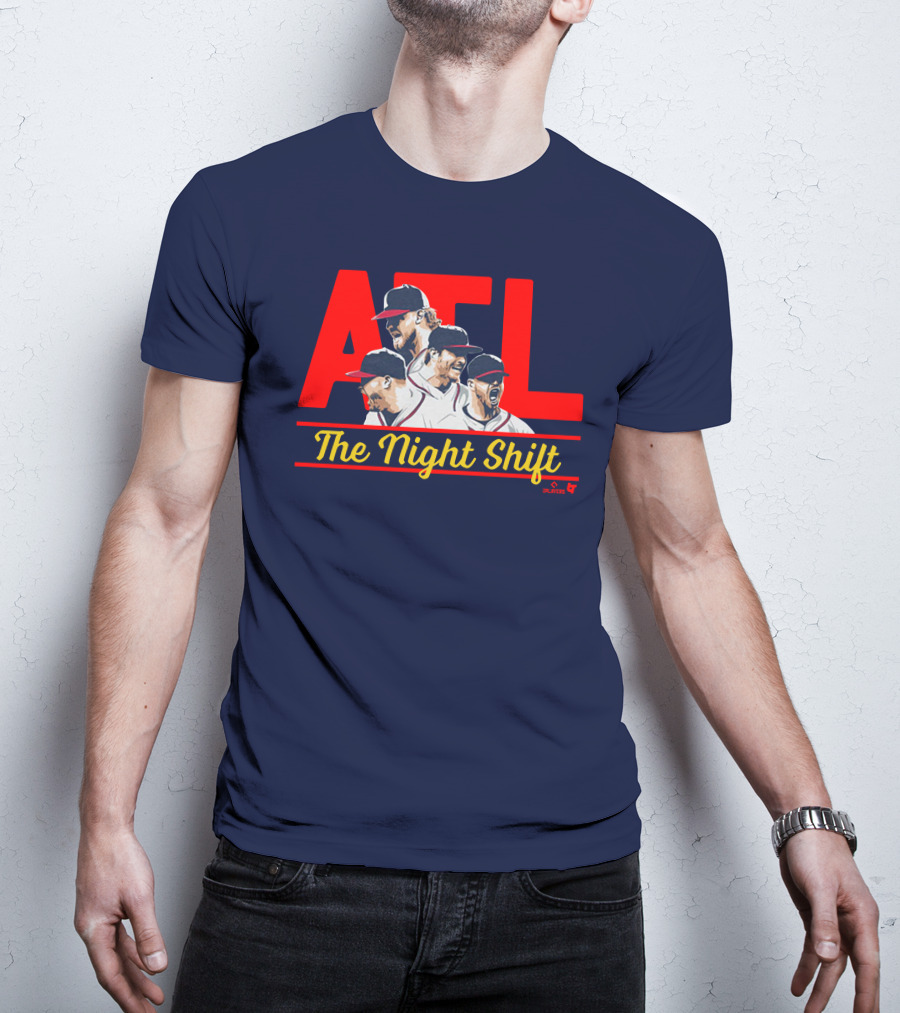 Breakingt Merch Atlanta The Night Shift Mlbpa Licensed ATL Players T-Shirt