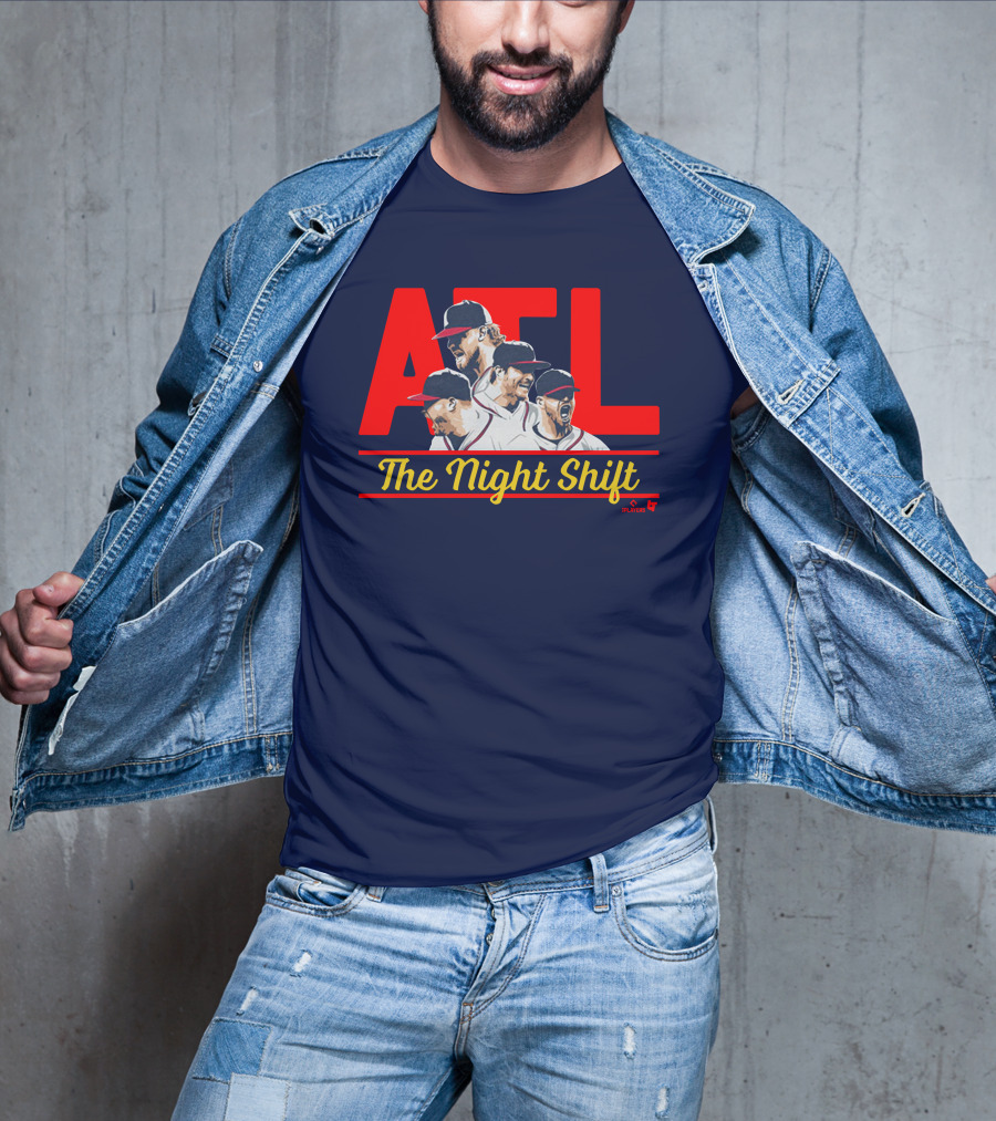Breakingt Merch Atlanta The Night Shift Mlbpa Licensed ATL Players T-Shirt