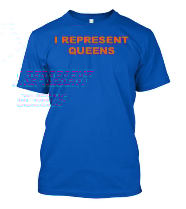 Cloney X LL Cool J I Represent Queens Retro Style Blue And Orange T-Shirt