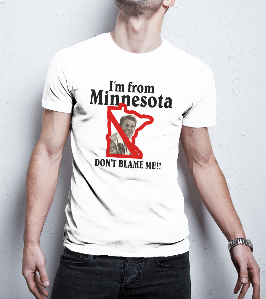 5Starvintage I'm From Minnesota Don't Blame Me Map Outline T-Shirt