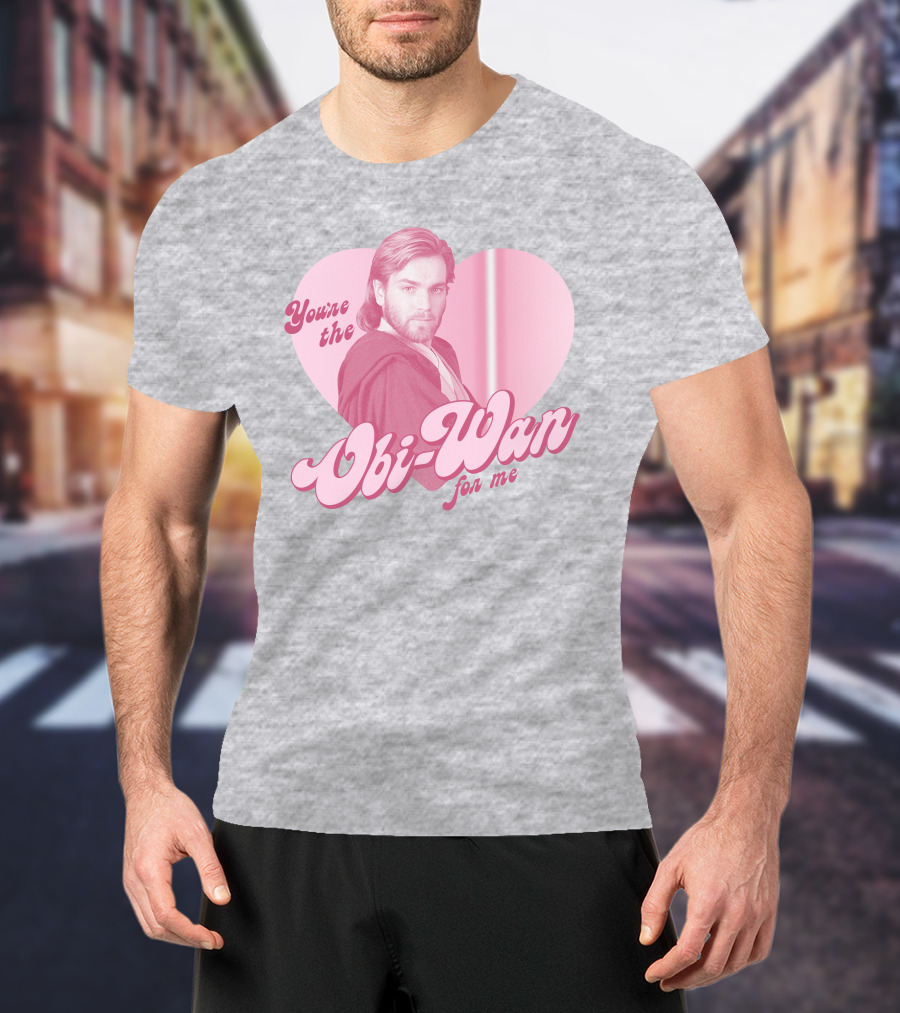 Star Wars Valentine's Day You're The Obi-Wan For Me Pink Heart T-Shirt