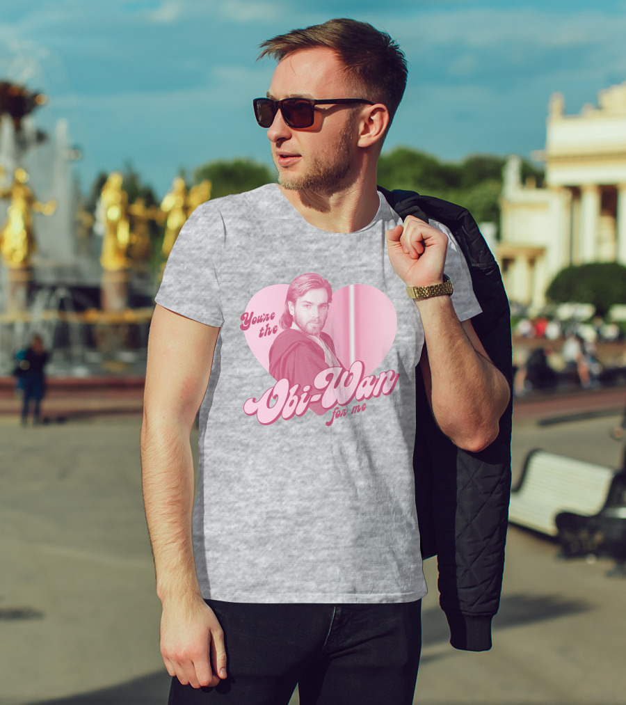 Star Wars Valentine's Day You're The Obi-Wan For Me Pink Heart T-Shirt