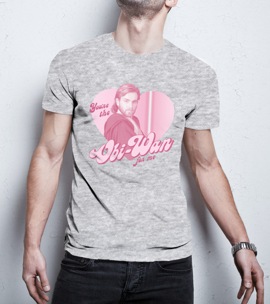 Star Wars Valentine's Day You're The Obi-Wan For Me Pink Heart T-Shirt