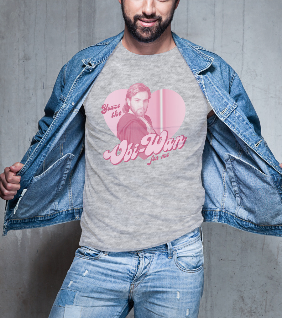 Star Wars Valentine's Day You're The Obi-Wan For Me Pink Heart T-Shirt