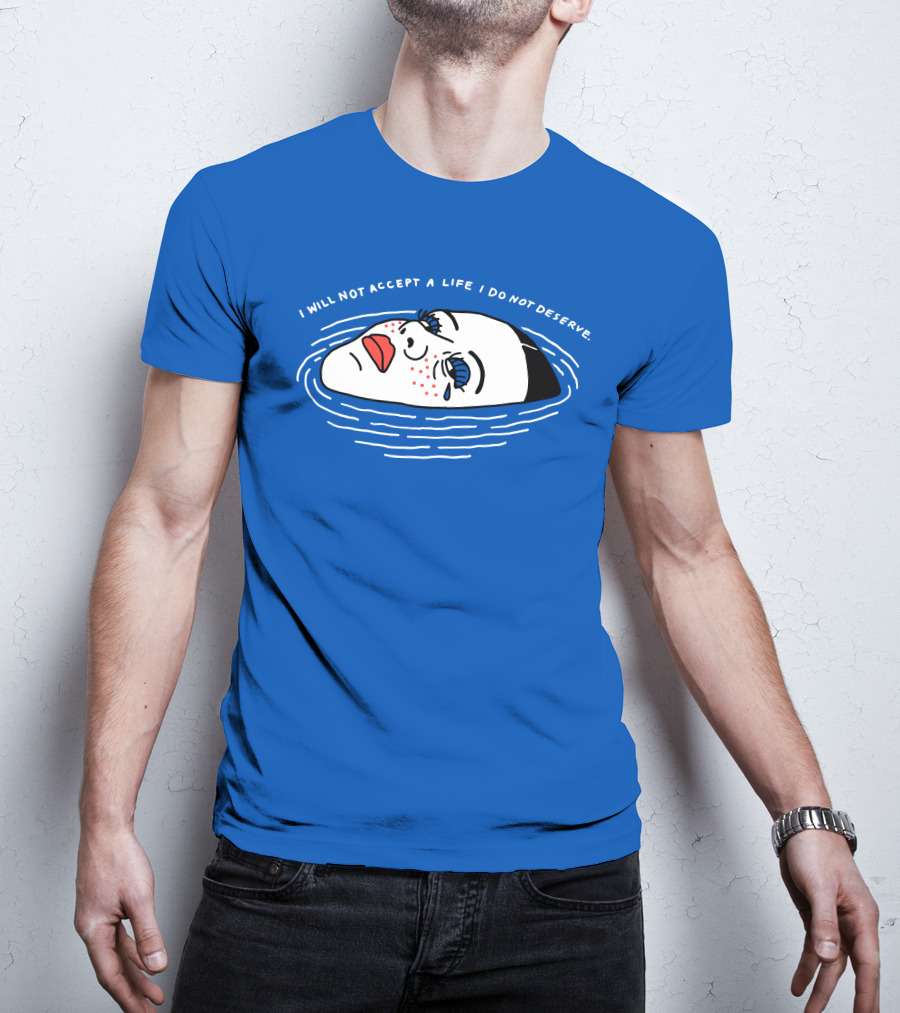 Mia Goth I Will Not Accept A Life I Do Not Deserve Floating Face T-Shirt