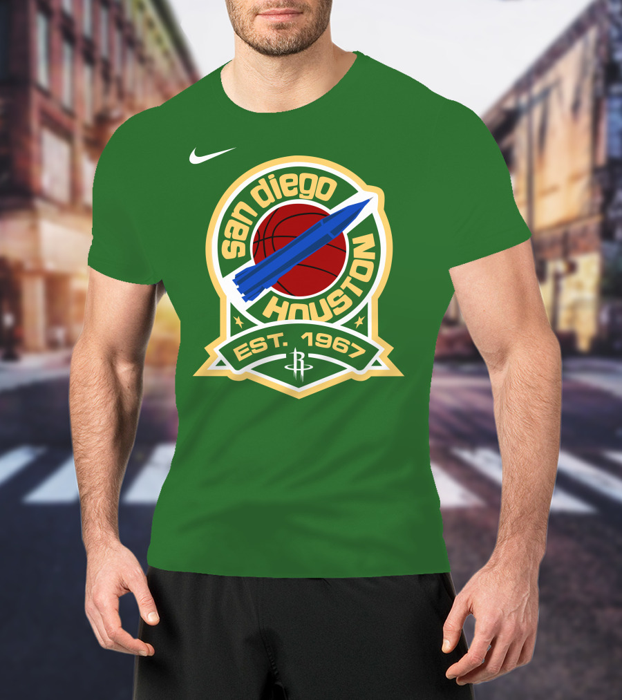 San Diego Houston Basketball Rocket Est 1967 T-Shirt