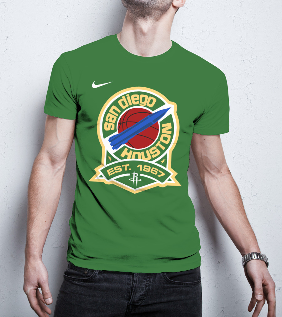 San Diego Houston Basketball Rocket Est 1967 T-Shirt