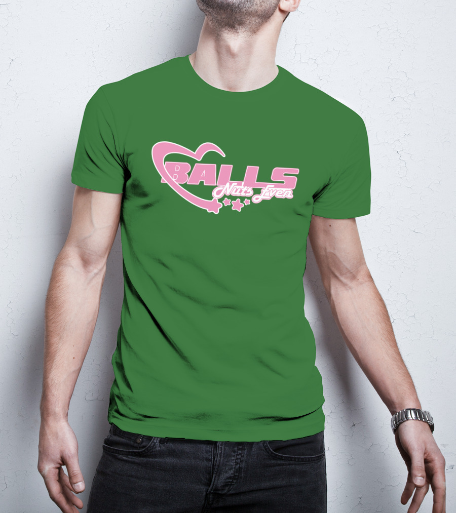 Balls Nuts Even Lucca International Pink Stars T-Shirt