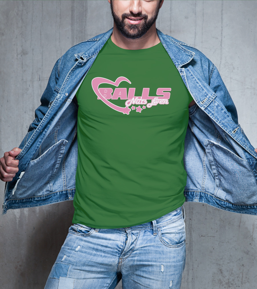 Balls Nuts Even Lucca International Pink Stars T-Shirt