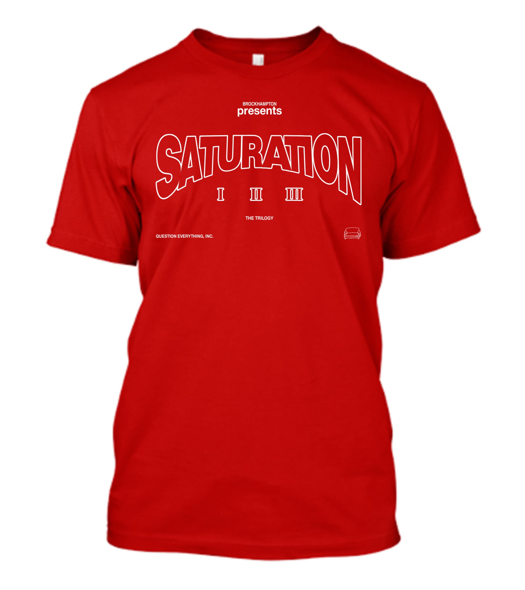 BROCKHAMPTON Presents SATURATION I II III The Trilogy Question Everything, Inc T-Shirt