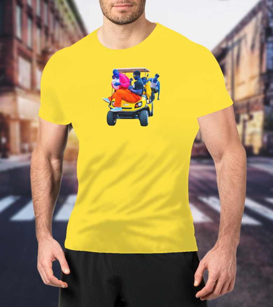 Brckhmptn Merch Brockhampton Star Blue People Yellow Golf Cart T-Shirt