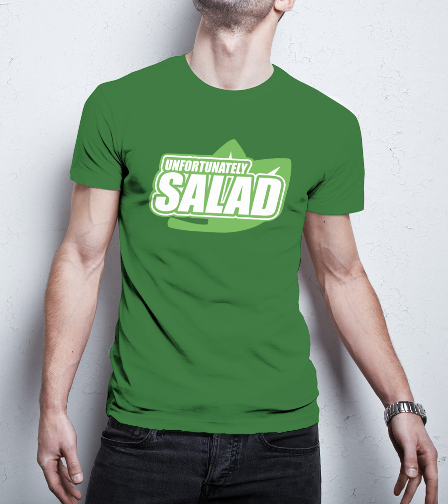 Unfortunately Salad Leaf Logo Mockup T-Shirt