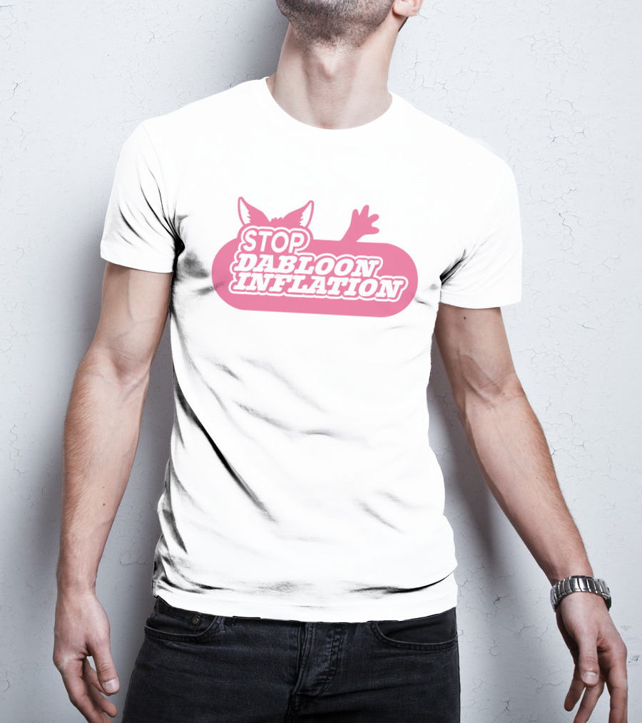 Lucca International Stop Dabloon Inflation With Cat Ears And Paw T-Shirt