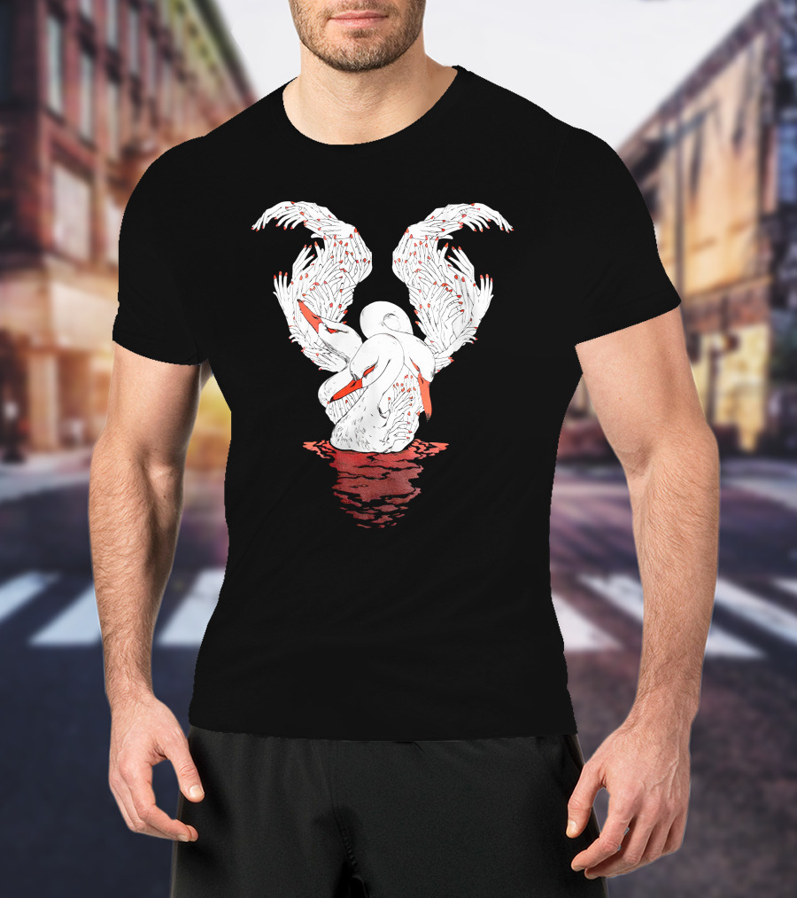 39Daph Swan Illustration White T-Shirt