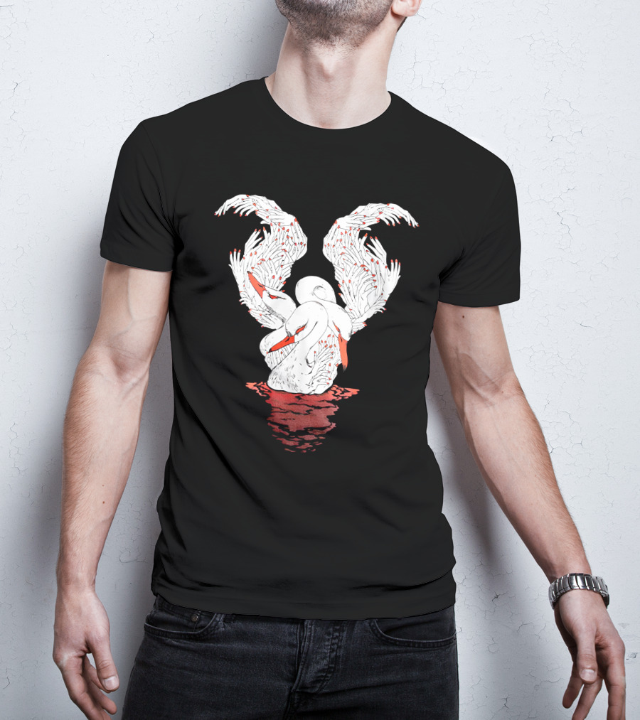 39Daph Swan Illustration White T-Shirt