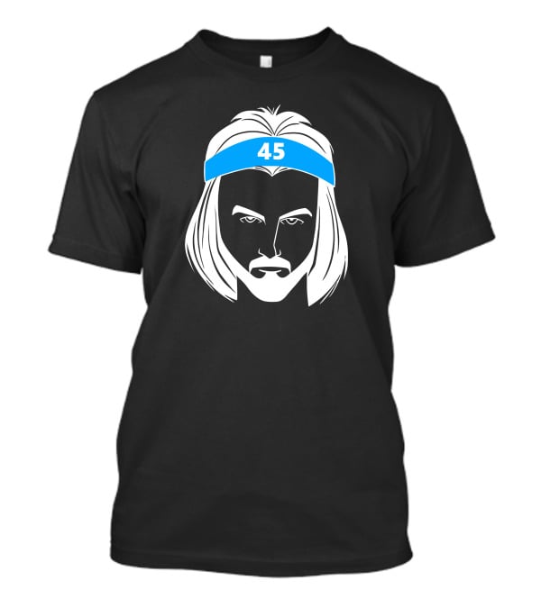Caleb Love Wears Brady Manek 45 Headband Stencil T-Shirt