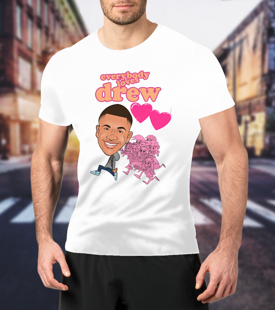 Tdashrich Tequan Richmond Everybody Loves Drew Hearts Cartoon Characters T-Shirt