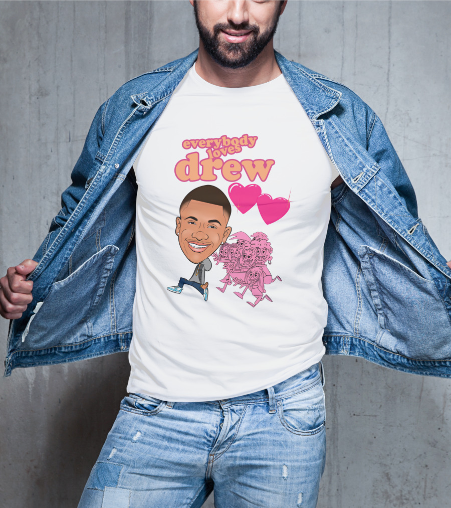 Tdashrich Tequan Richmond Everybody Loves Drew Hearts Cartoon Characters T-Shirt