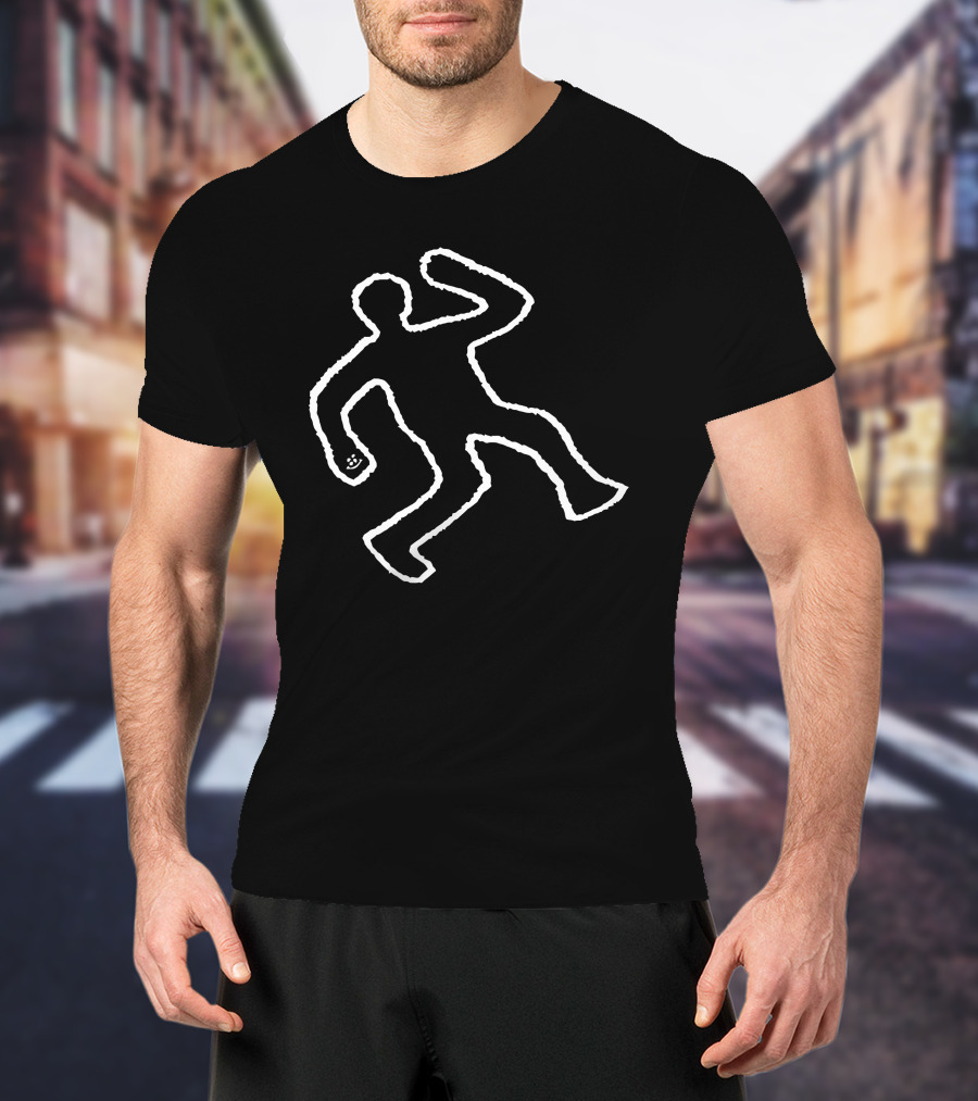 Patient Zero Ericdoa Crime Scene Chalk Outline T-Shirt