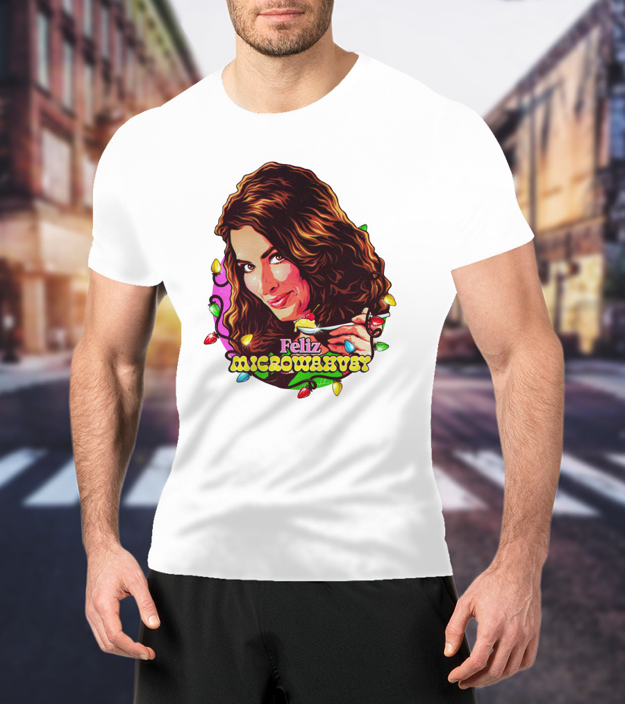 Nordacious Feliz Microwahvey Christmas Lights T-Shirt