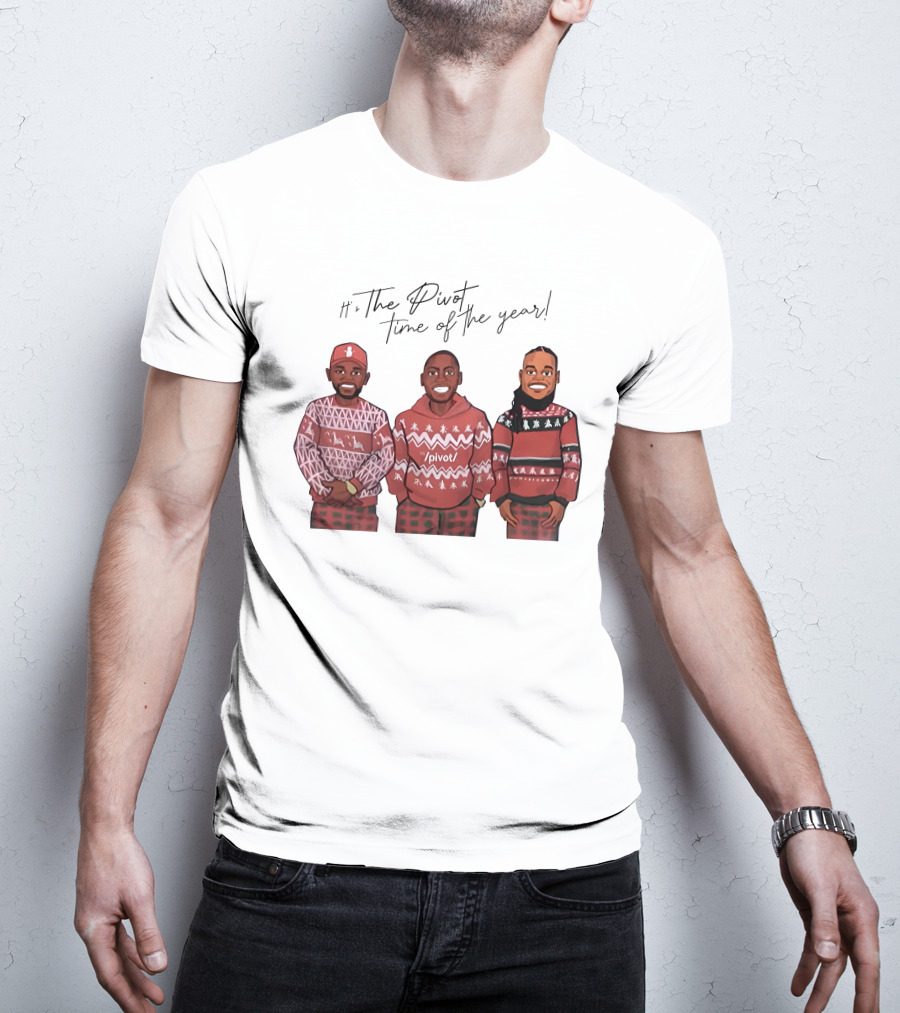 Ryan Clark The Pivot Time Of The Year Holiday Sweater Trio T-Shirt