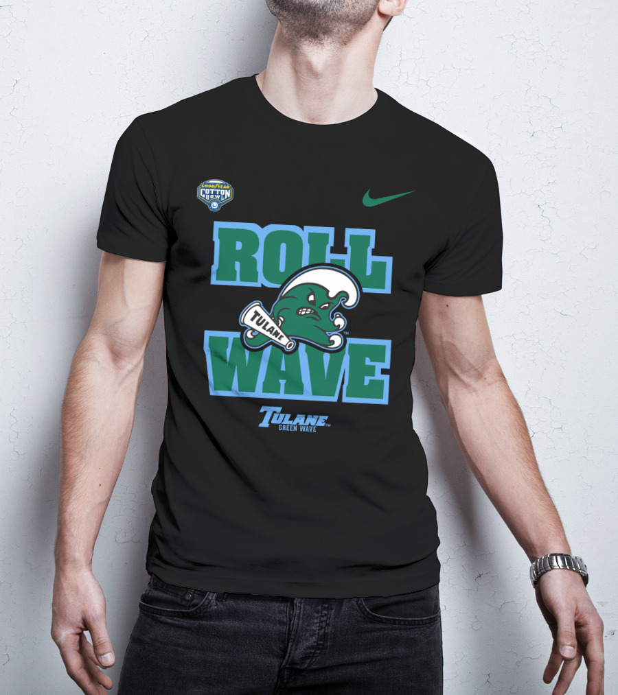 GoodYear Cotton Bowl Roll Wave Tulane Green Wave T-Shirt
