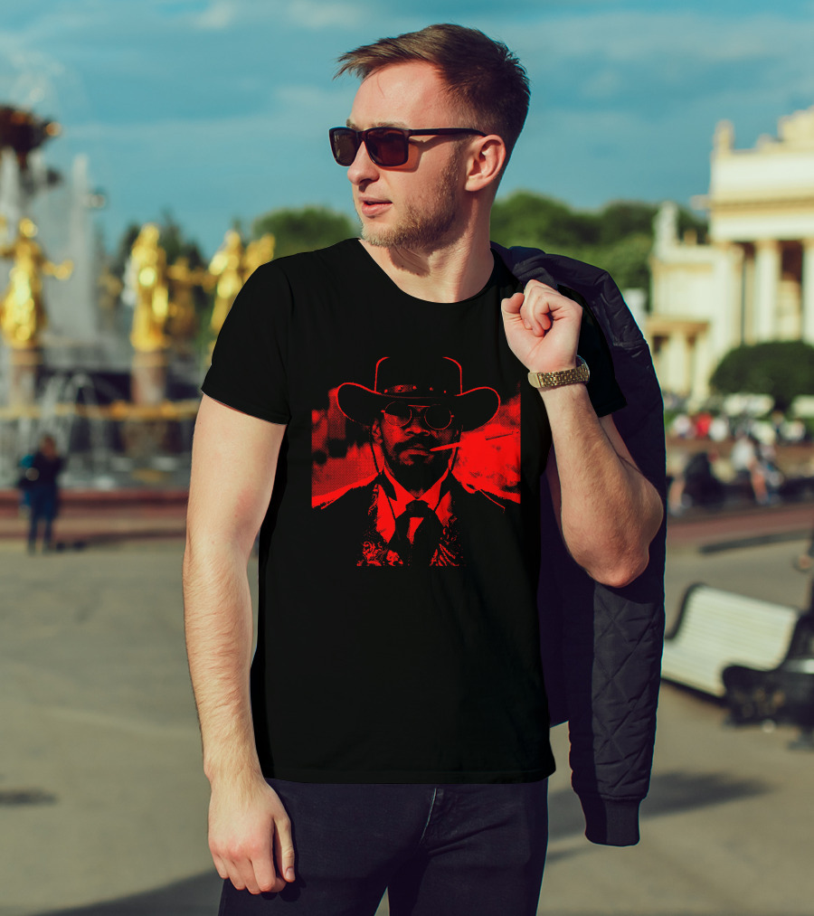 Django Unchained Red Suit Western Style Smoking Gunfighter T-Shirt