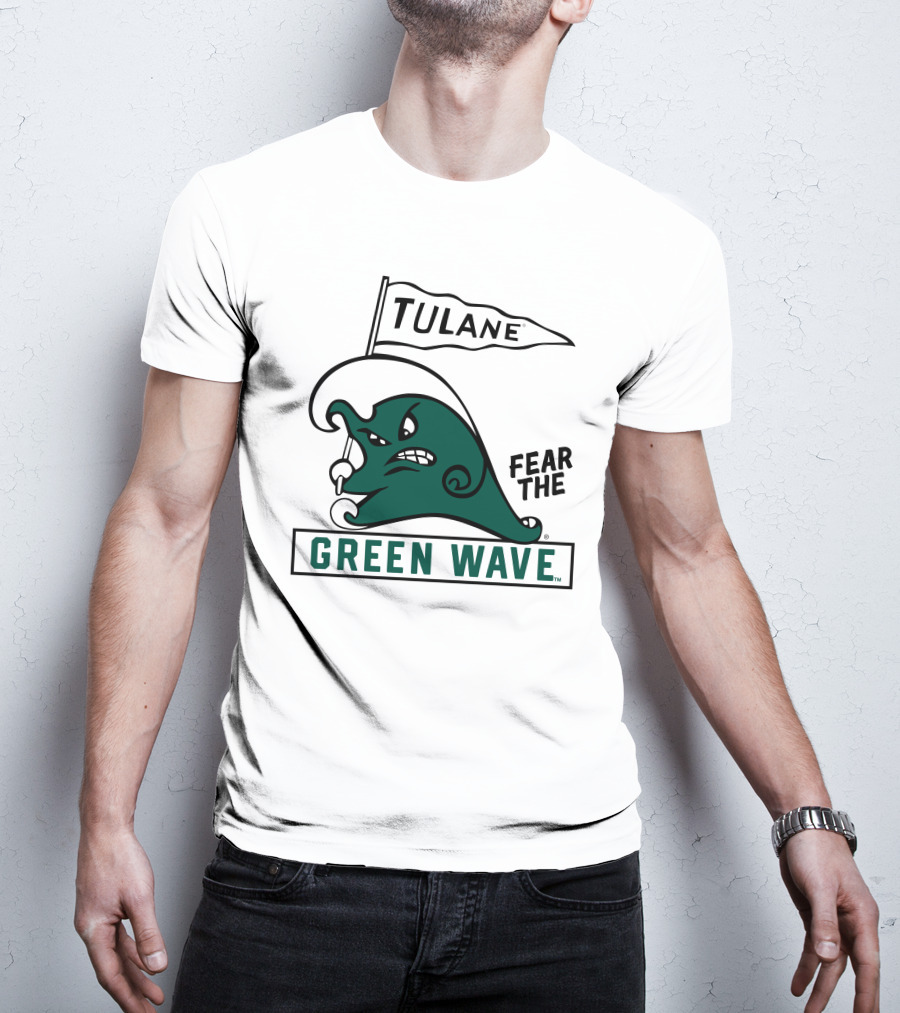 Tulane Green Wave Fear The Green Wave Retro T-Shirt