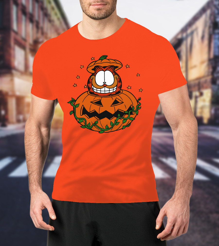 Garfield Jack-O'-Lantern Halloween Pumpkin T-Shirt