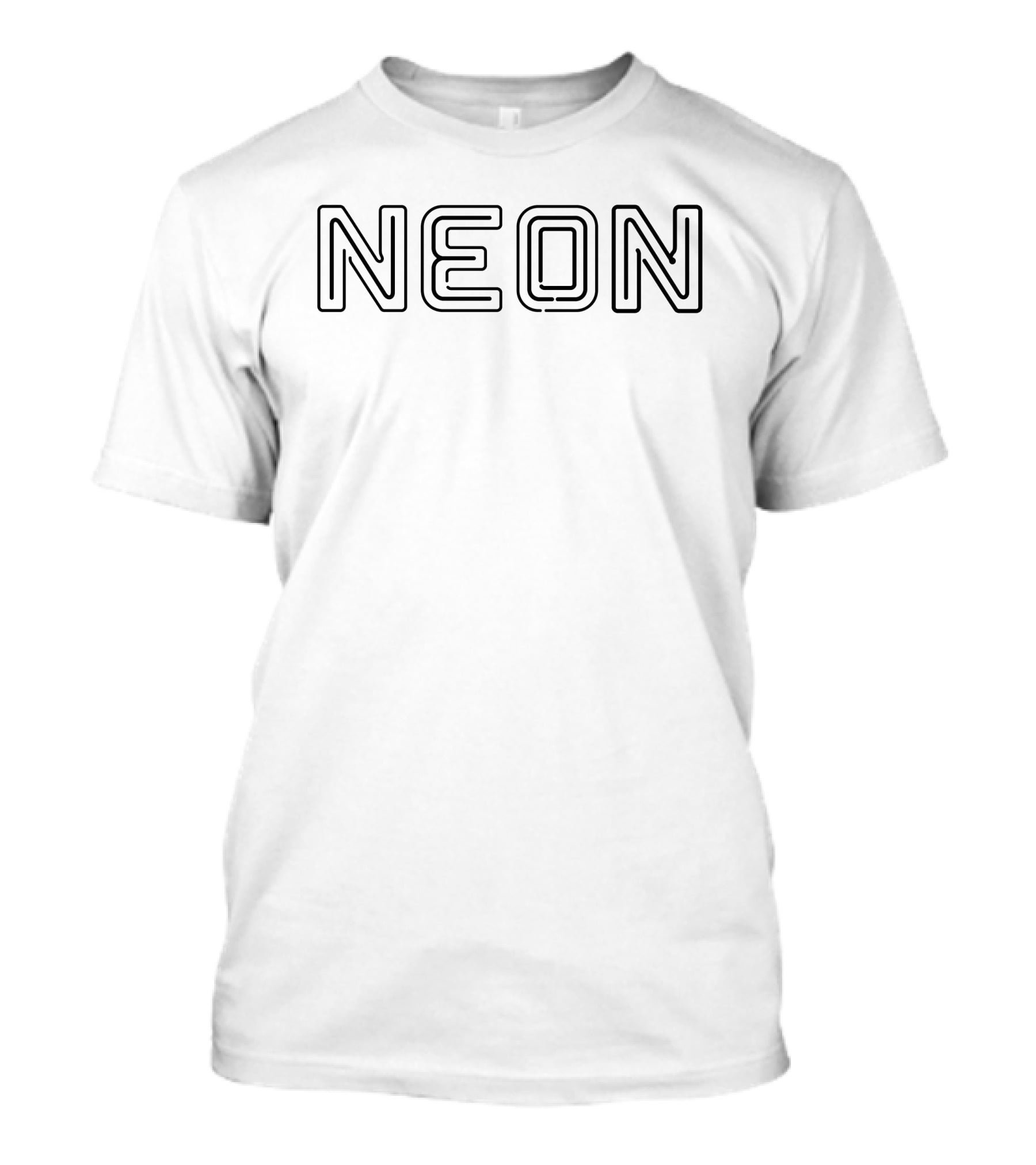 Neon Text Bold Outline T-Shirt