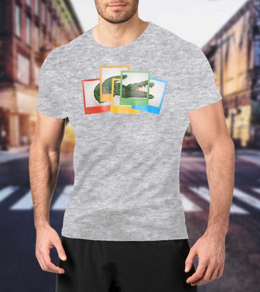 Lacoste Live X Polaroid Loose Fit Multicolor Crocodile Frame T-Shirt