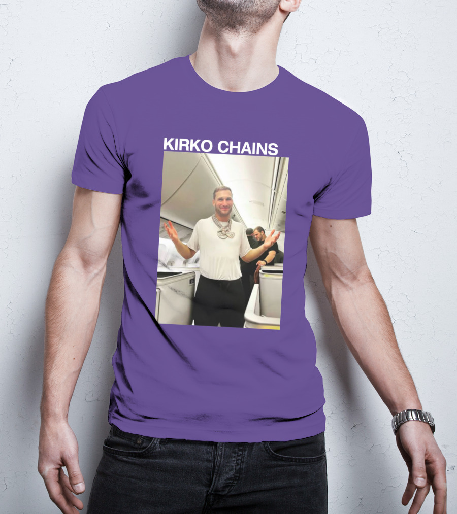 Kirko Chains Airplane Pose With Necklace T-Shirt