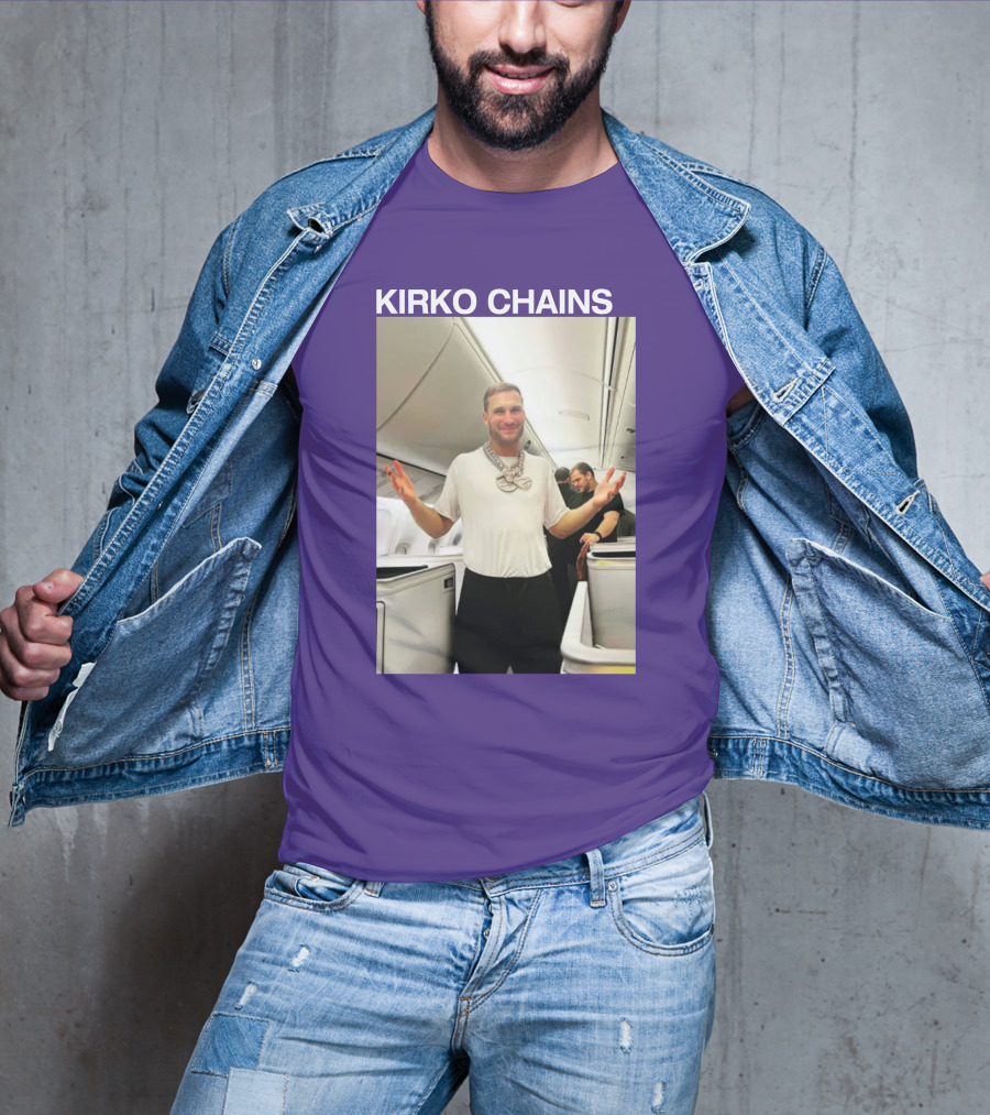 Kirko Chains Airplane Pose With Necklace T-Shirt