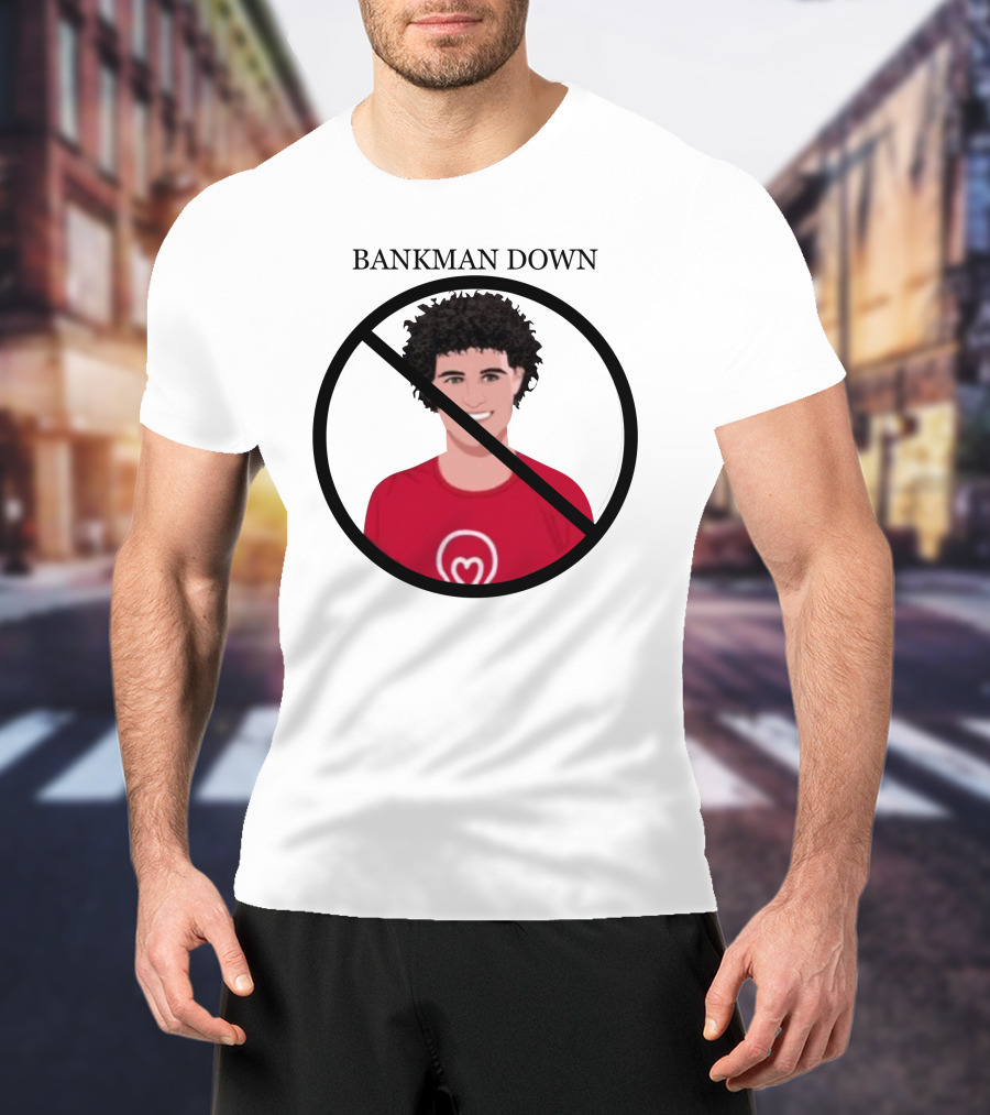 BANKMAN DOWN Red No Symbol Heart T-Shirt