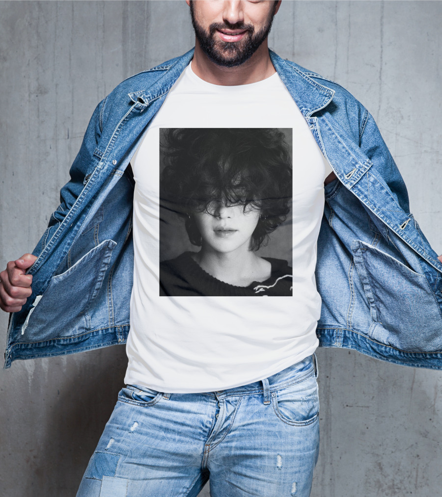 Suga Min Yoongi's Face Black And White Curly Hair T-Shirt