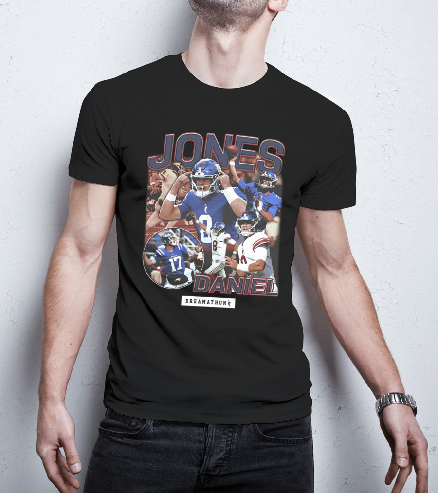 Jones Daniel Dreamathon Football Giants Quarterback Athlete T-Shirt