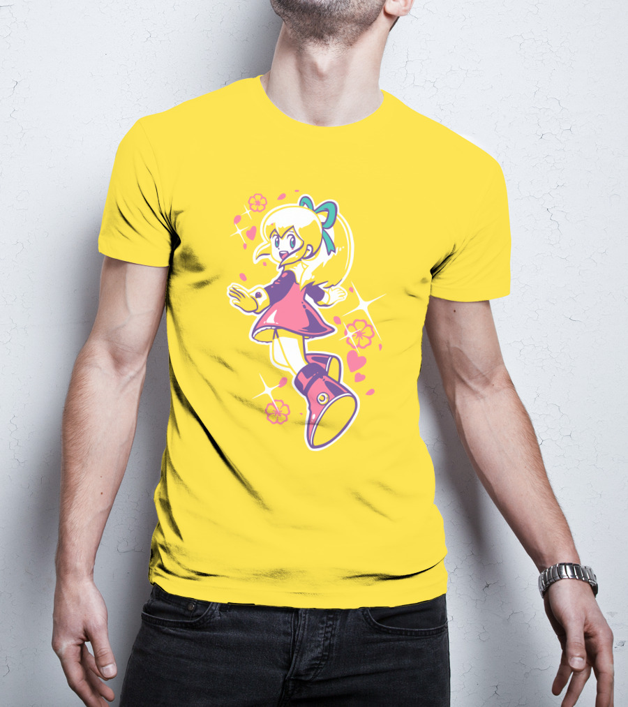 Good Luck Out There Cute Anime Girl With Flowers And Hearts T-Shirt