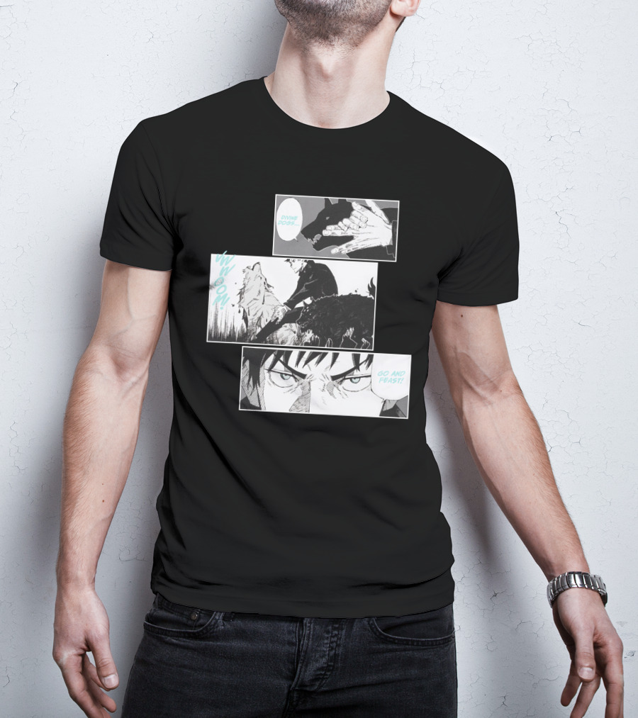Shonen Jump Jujutsu Kaisen Megumi Divine Dogs Go And Feast T-Shirt