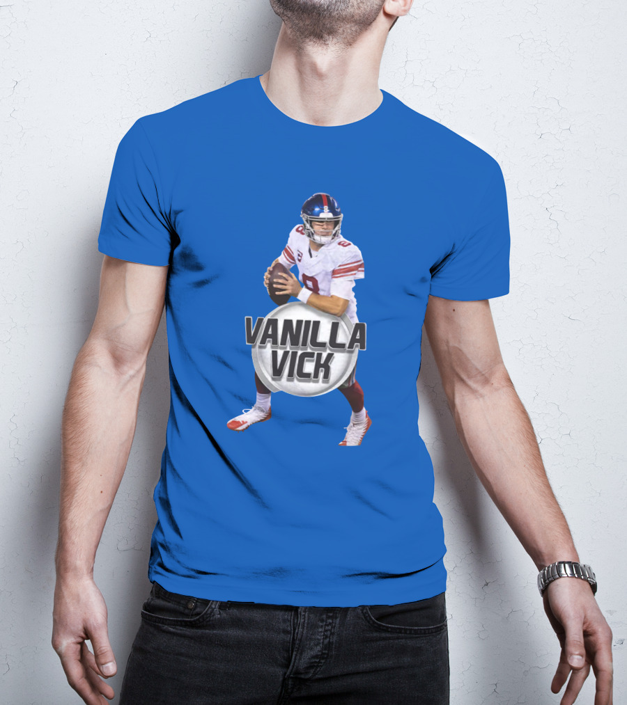 Vanilla Vick Football Quarterback Blue Jersey T-Shirt