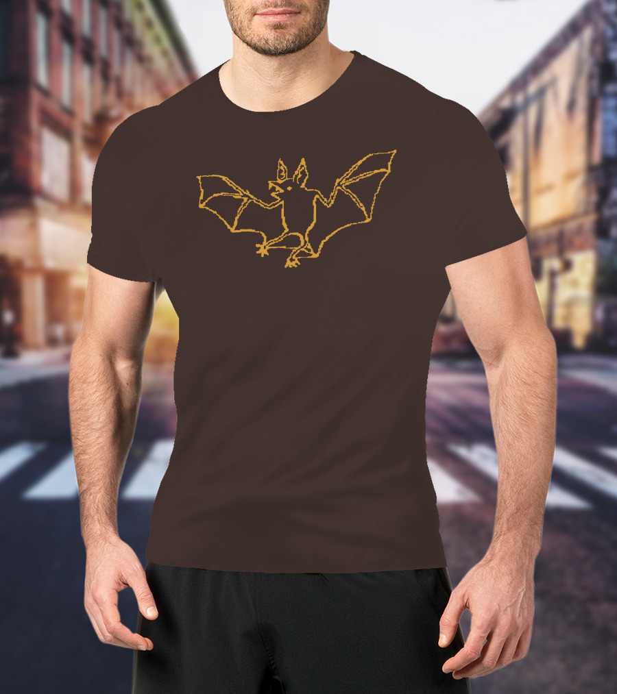 Cave Town Bat Sketch Knit T-Shirt