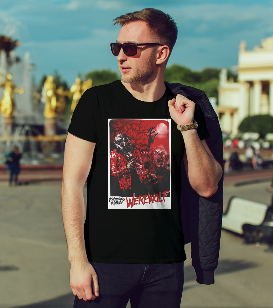Motionless In White Werewolf Colortest Lurking In The Dark Red Moon Horror Scene T-Shirt