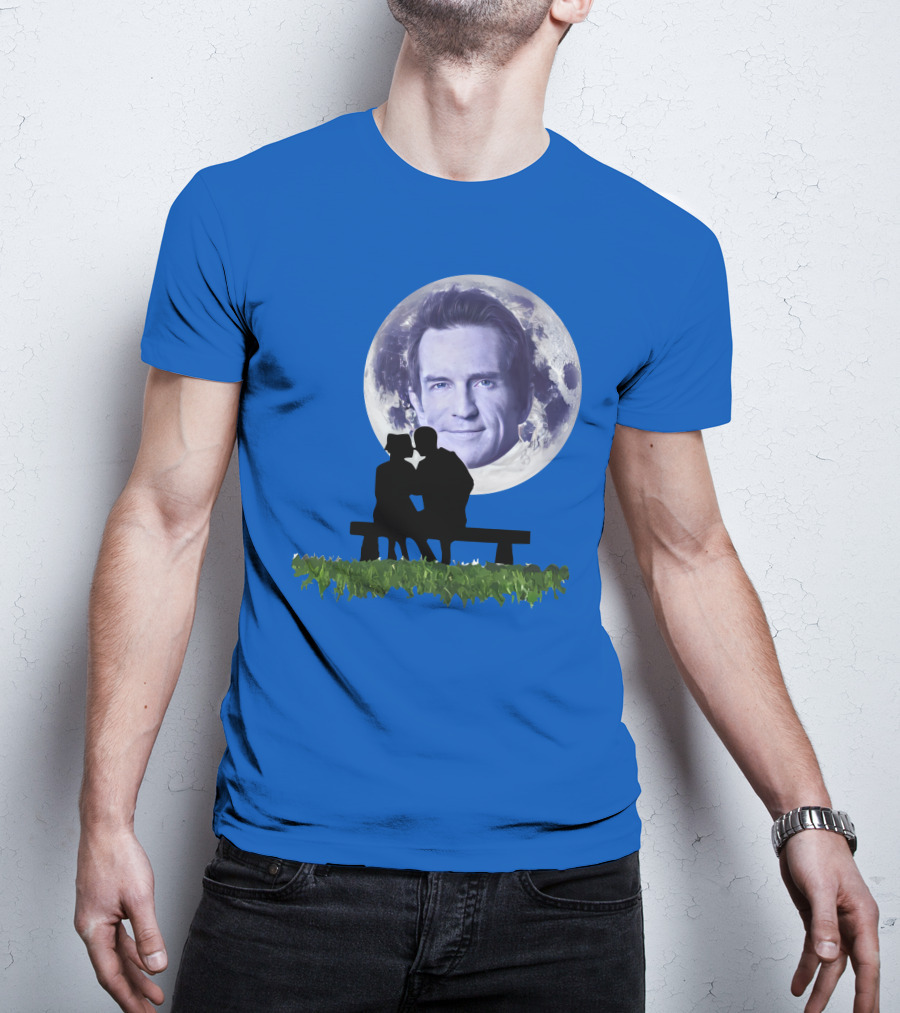 Beneath The Probst Moon Romantic Silhouette Bench Scene T-Shirt